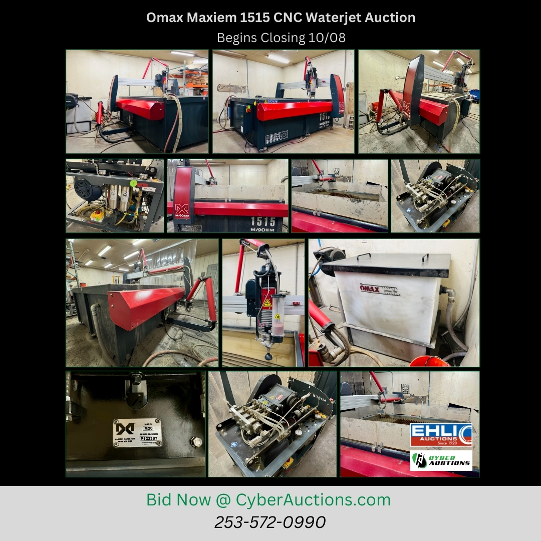 Omax Maxiem 1515 CNC Waterjet Auction